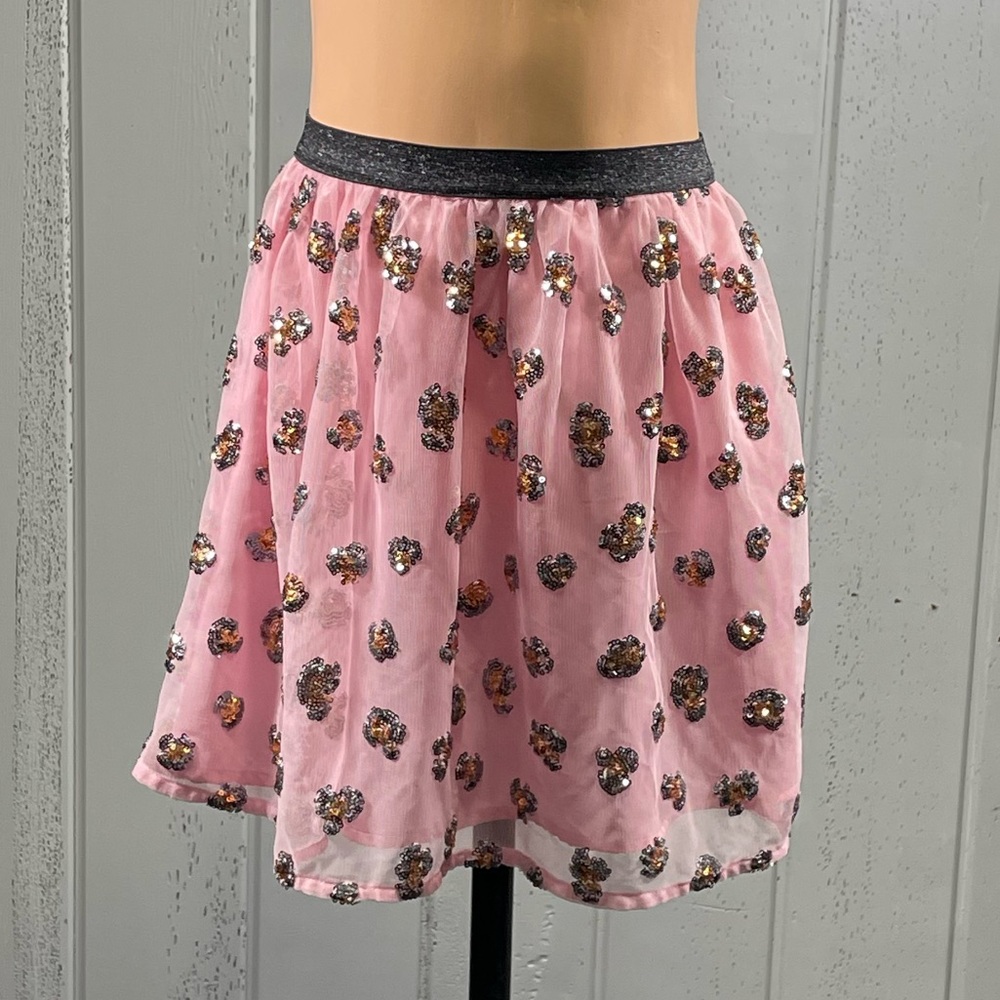 *Cat & Jack Girl's Pink Sequins Tutu Skirt Sz 10/12